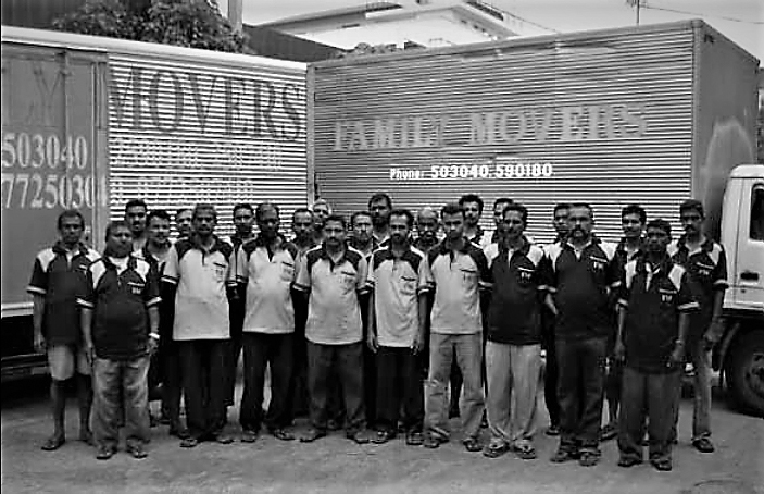Family Movers crew at work in the early years